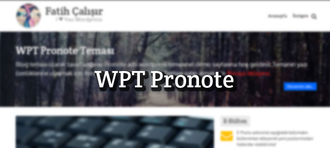 WPT Pronote Yazı Özellikleri